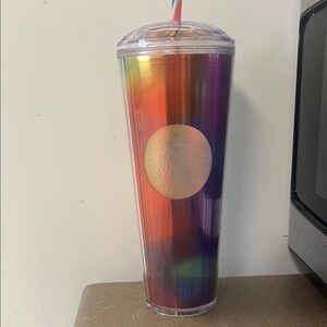 Starbucks Multicolor Tumbler with Lid and Straw